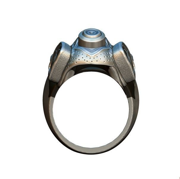 Toxic Skull Ring 3D print model_3