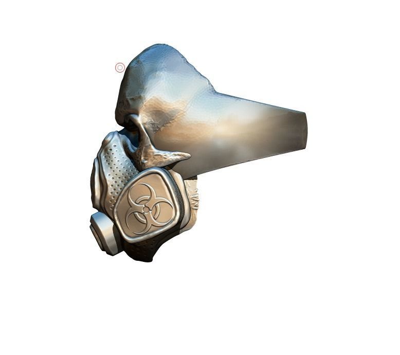 Toxic Skull Ring 3D print model_1