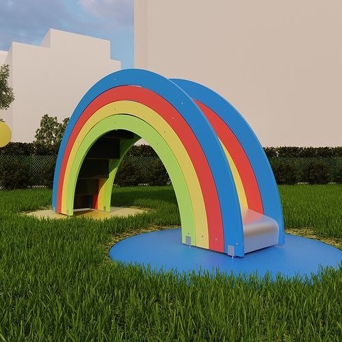 Playground slide 3D model