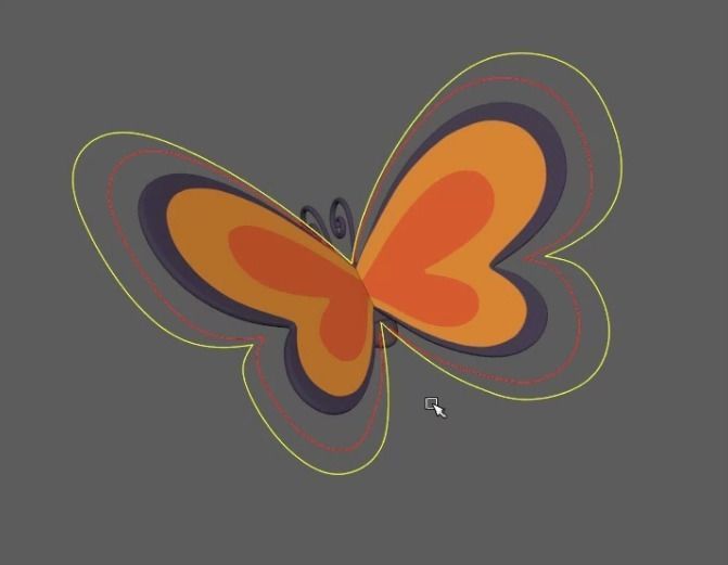 Cartoon butterfly 3D model_1