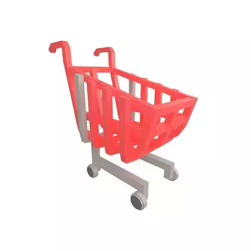 Shopping Cart v1 001 Low-poly 3D model