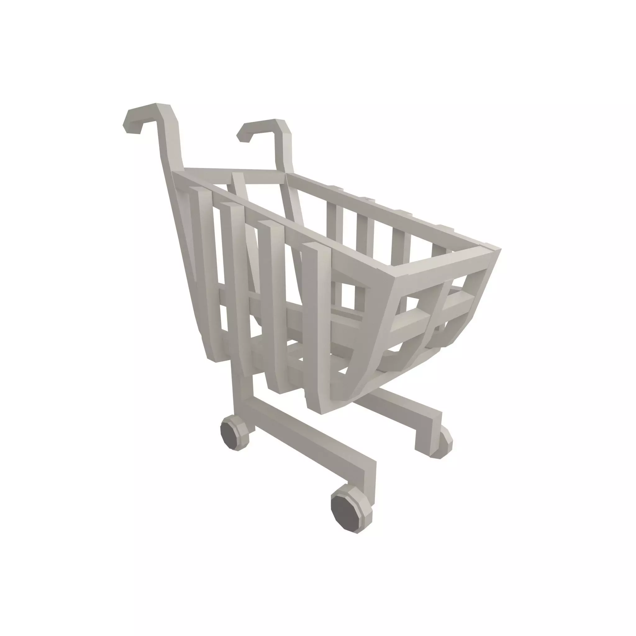 Shopping Cart v1 002 Low-poly 3D model