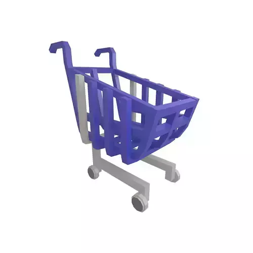 Shopping Cart v1 003 Low-poly 3D model
