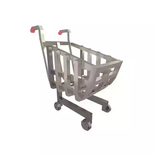 Shopping Cart v1 004 Low-poly 3D model