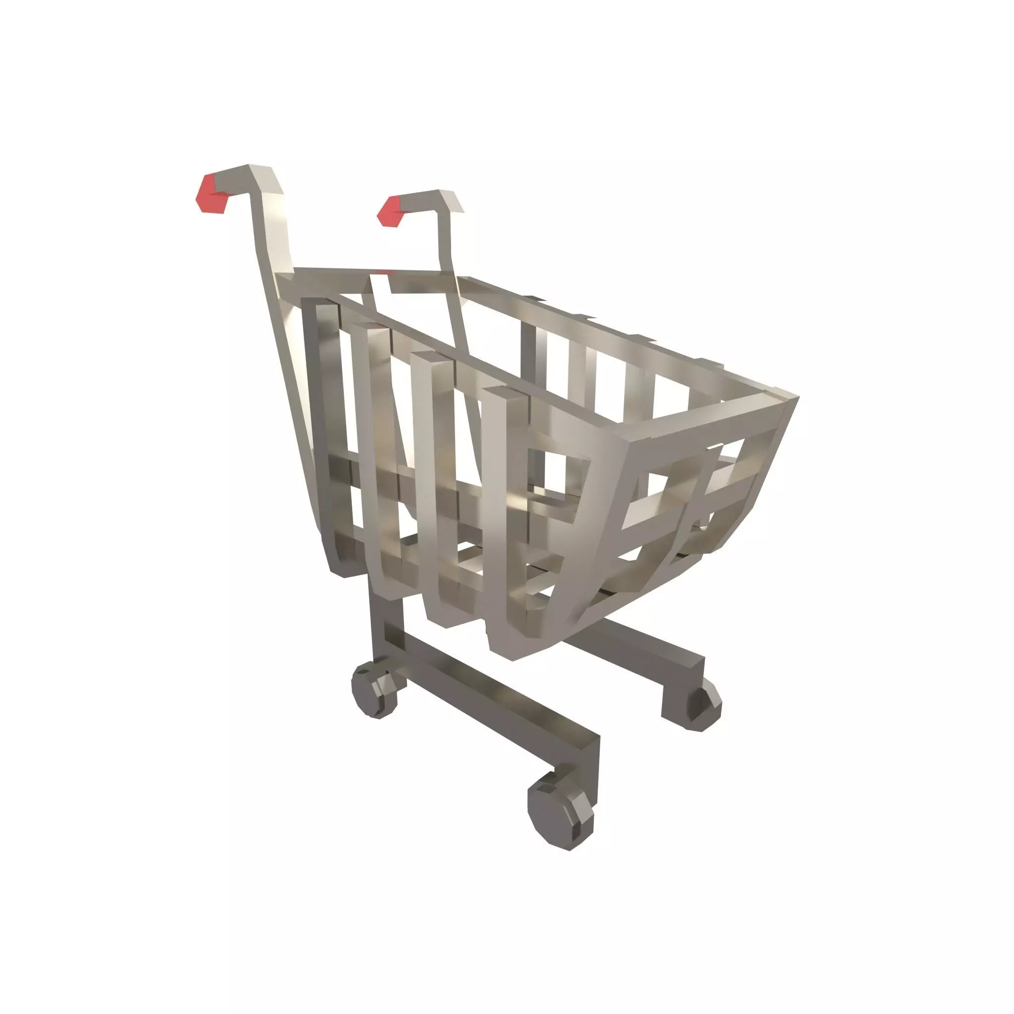 Shopping Cart v1 004 Low-poly 3D model