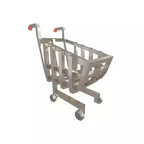 Shopping Cart v1 005 Low-poly 3D model