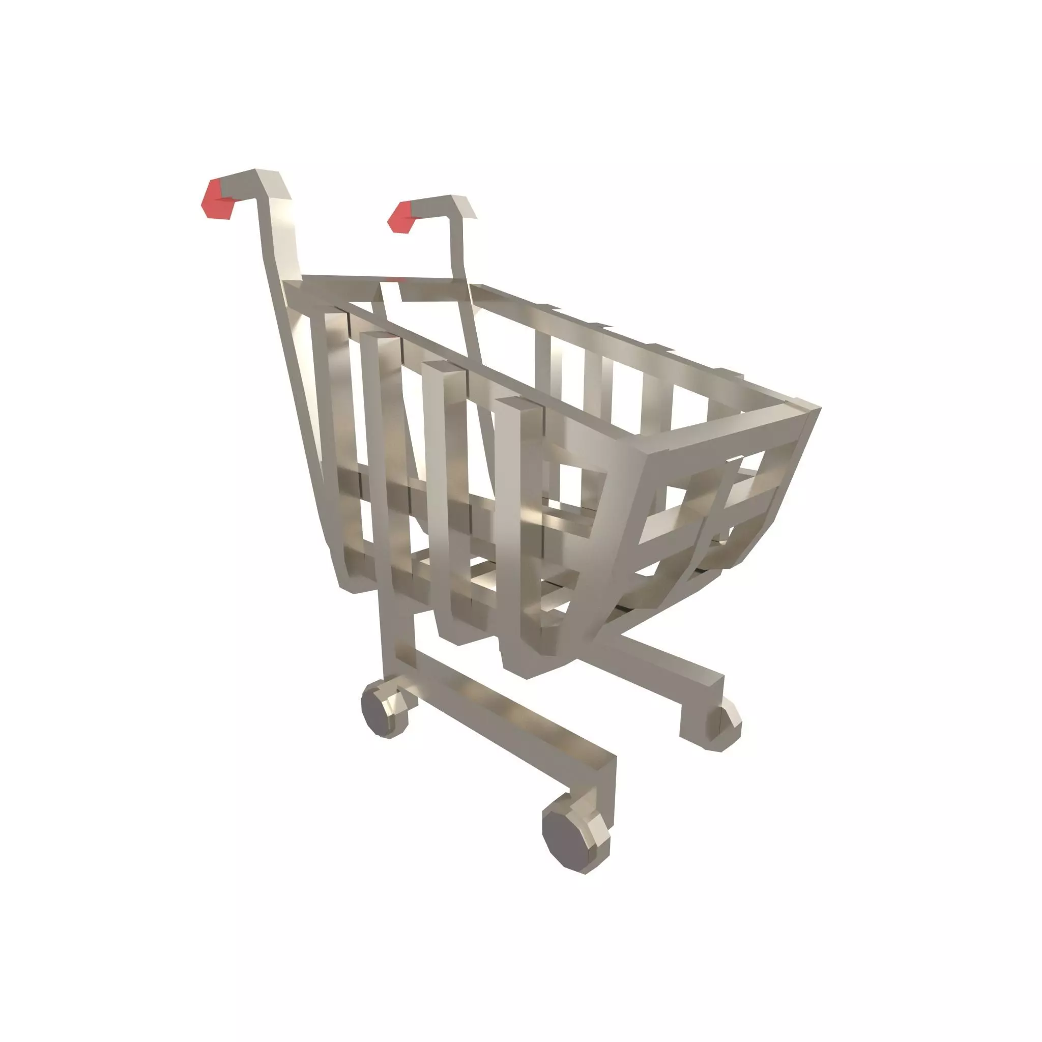 Shopping Cart v1 005 Low-poly 3D model