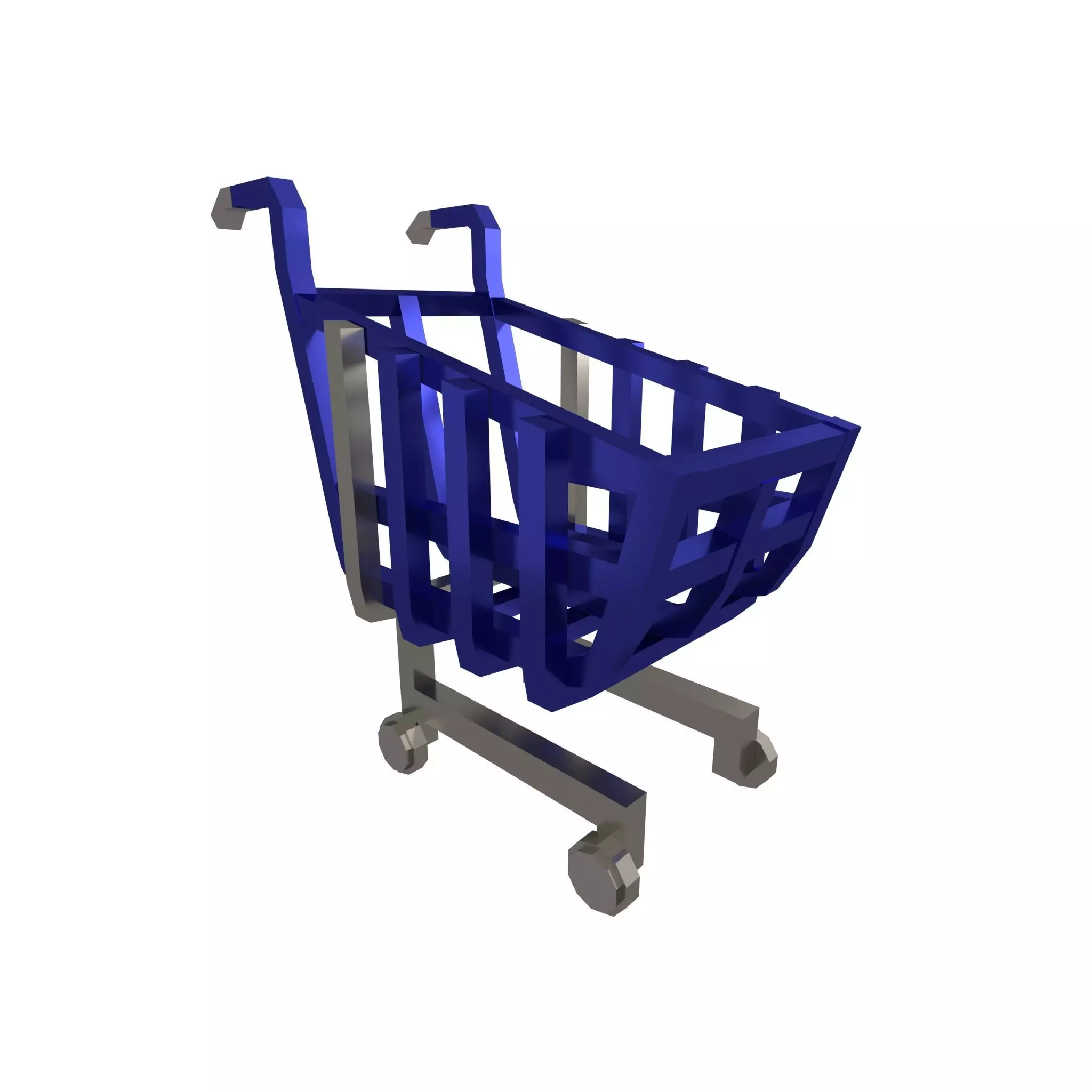 Shopping Cart v1 006 Low-poly 3D model