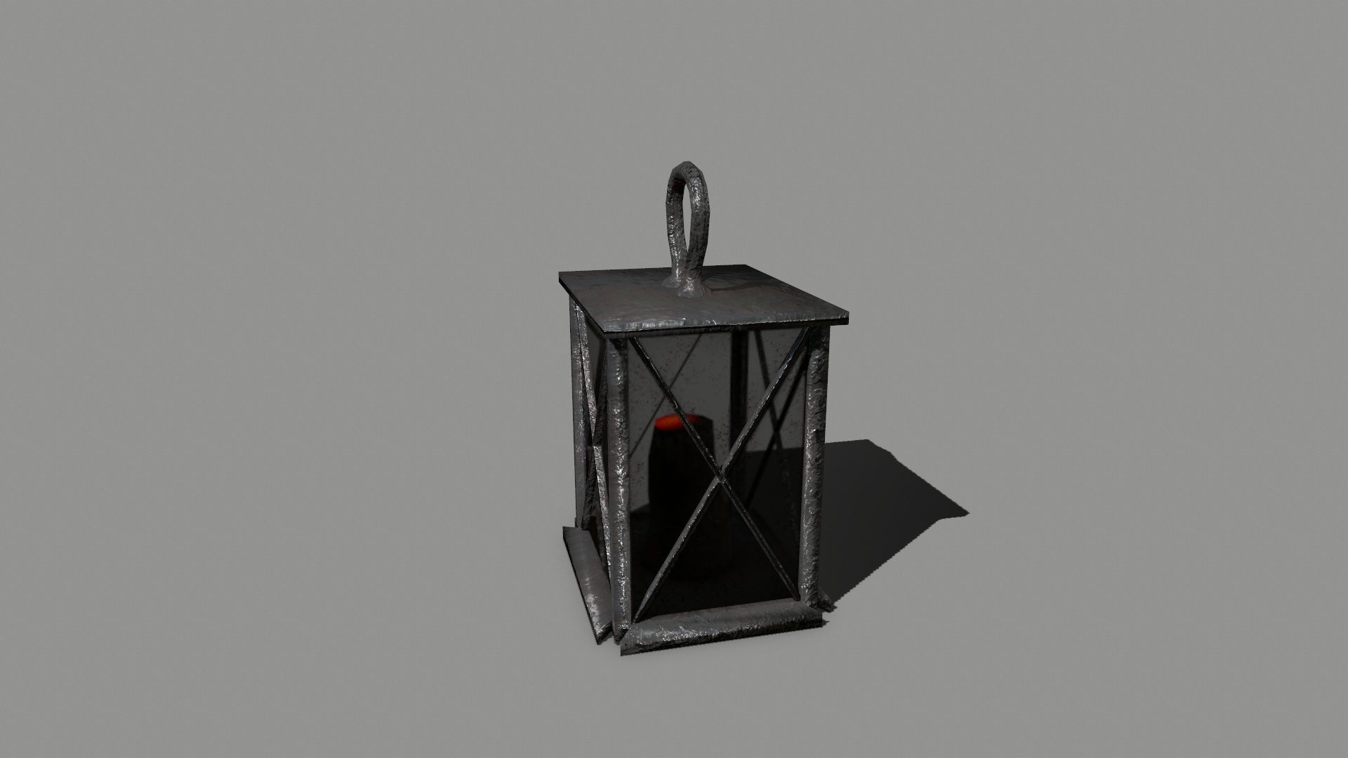Halloween Set lantern Low-poly 3D model_5
