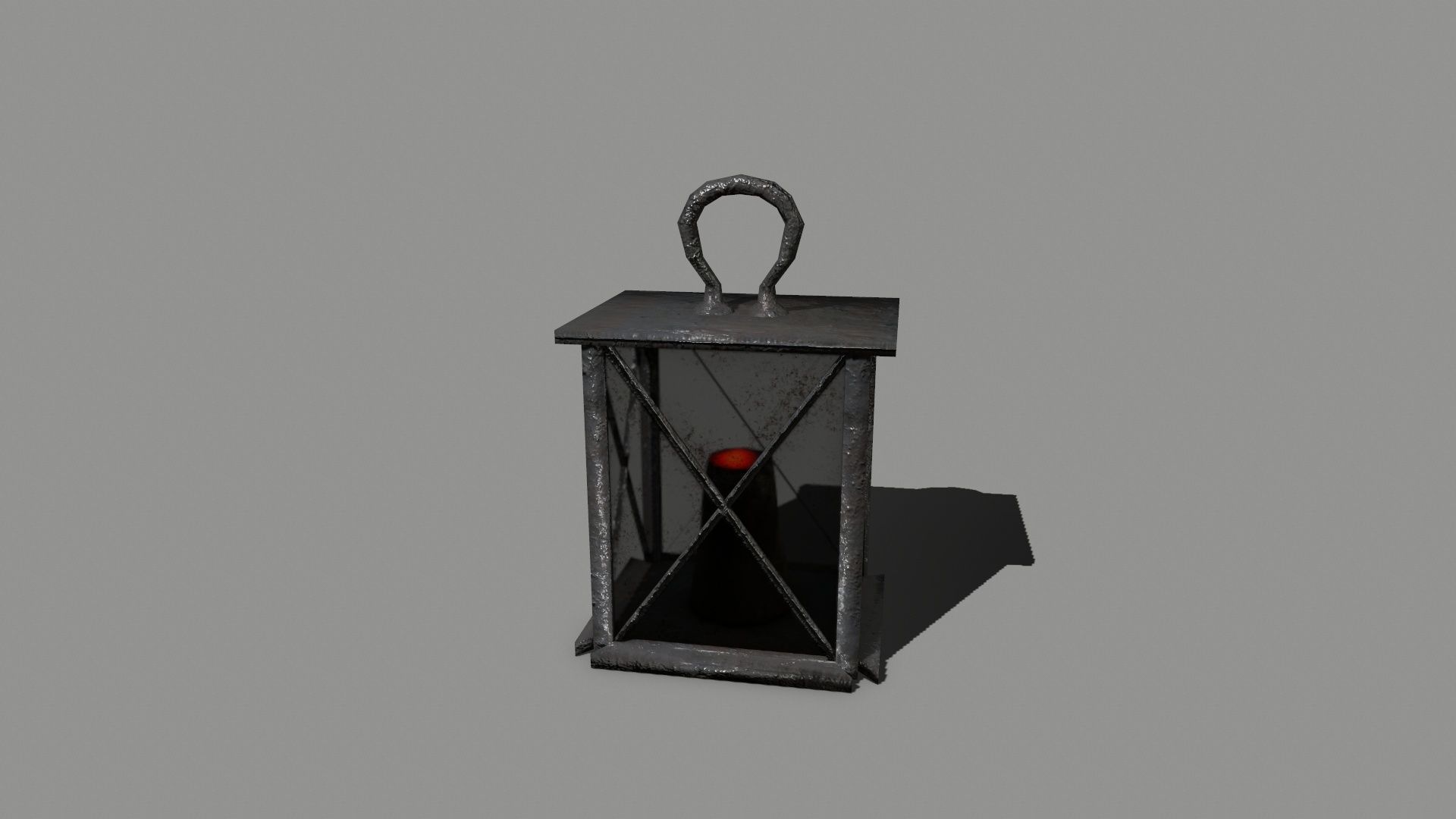 Halloween Set lantern Low-poly 3D model_4