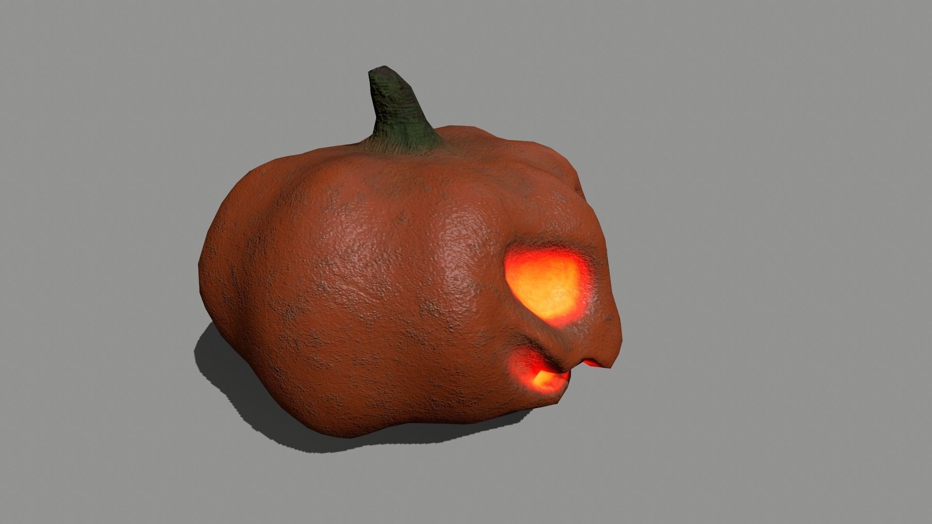 Halloween Set lantern Low-poly 3D model_15