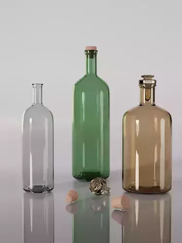 Wine Bottle and Whisky Bottle  