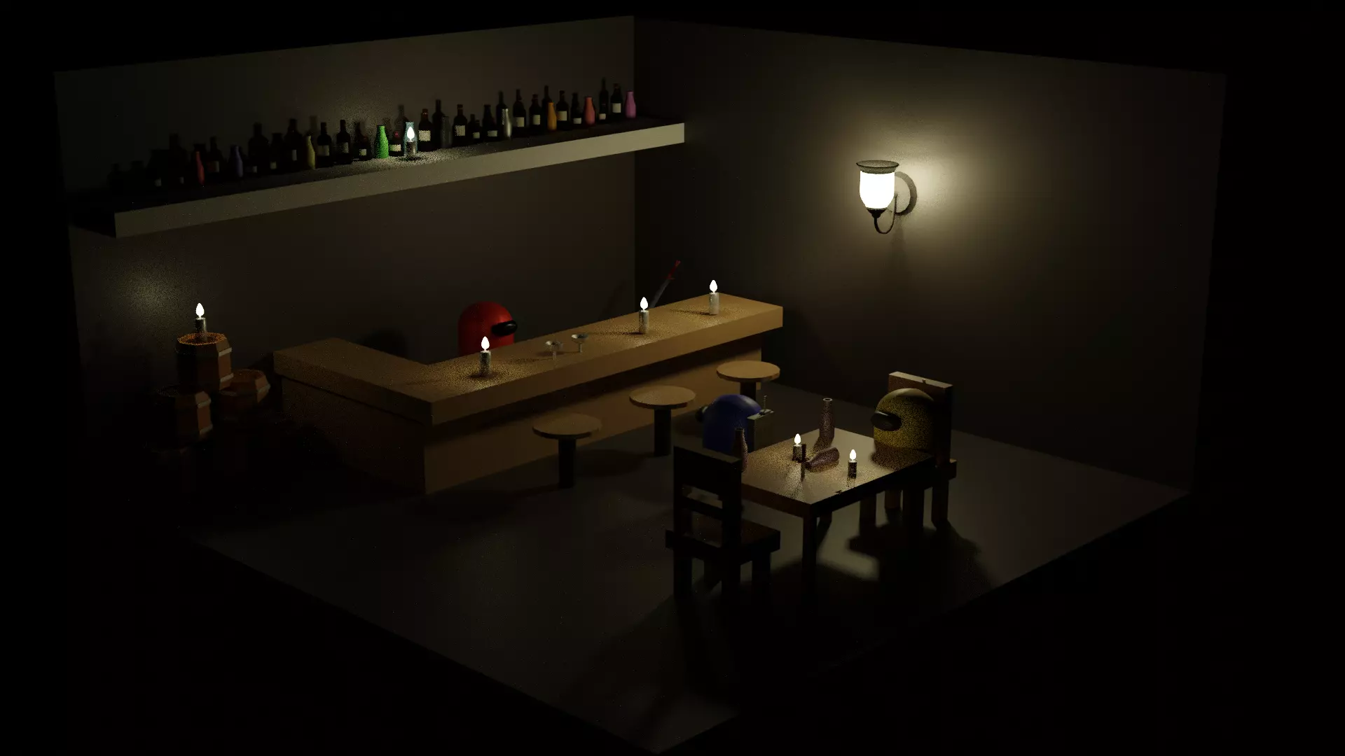 Among Us lowpoly  Low-poly 3D model_0