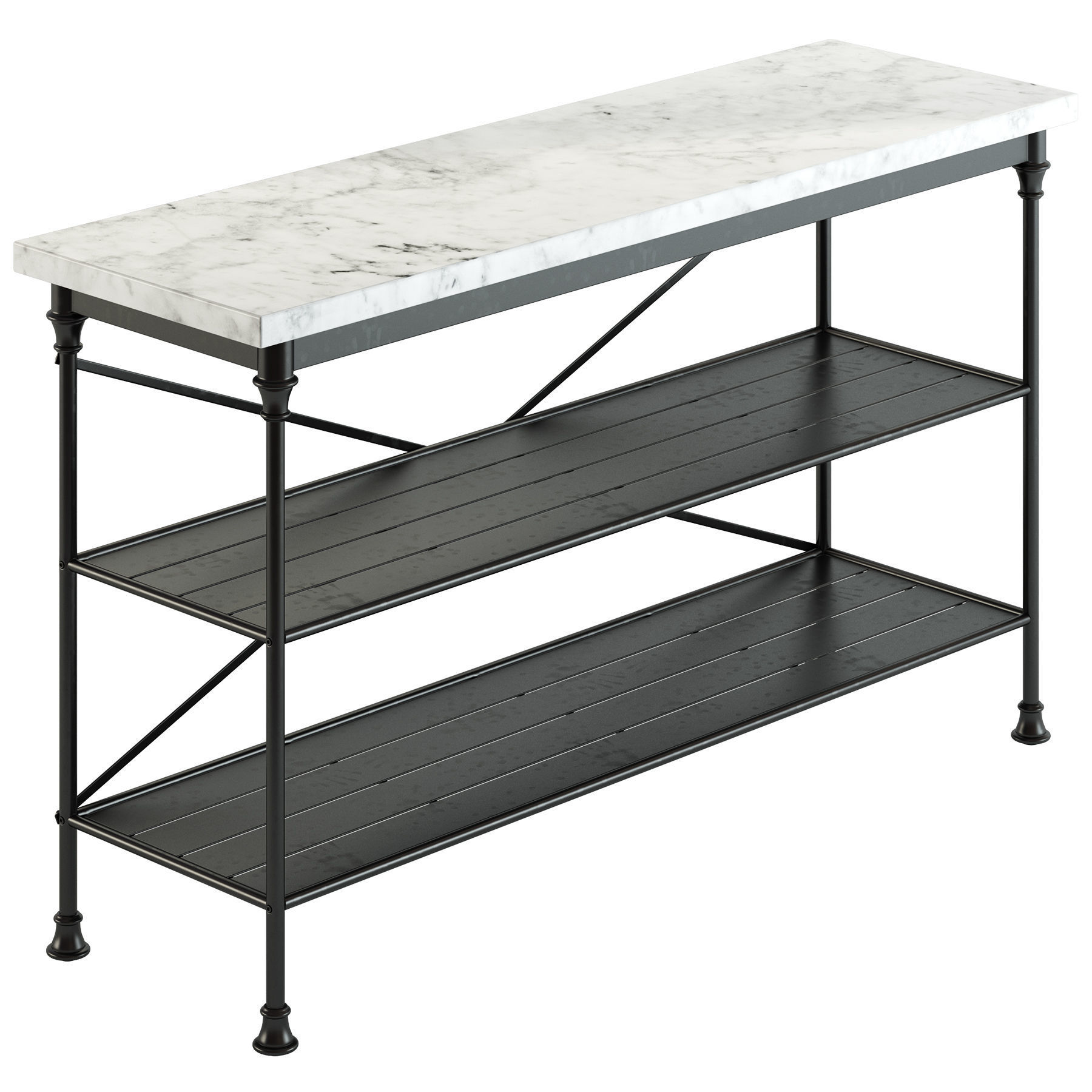 Crate and Barrel French Kitchen Bakers Rack 3D model_3