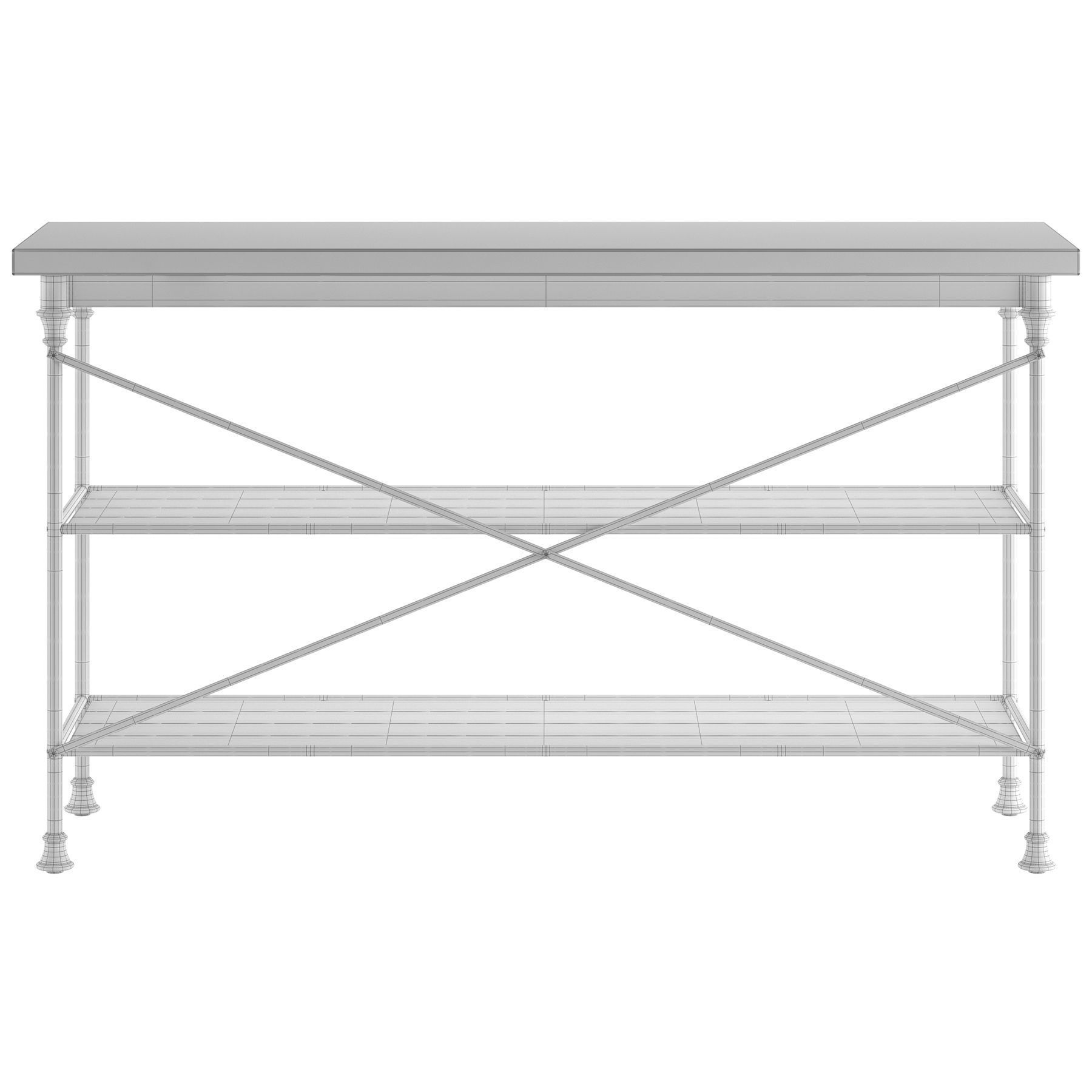 Crate and Barrel French Kitchen Bakers Rack 3D model_6