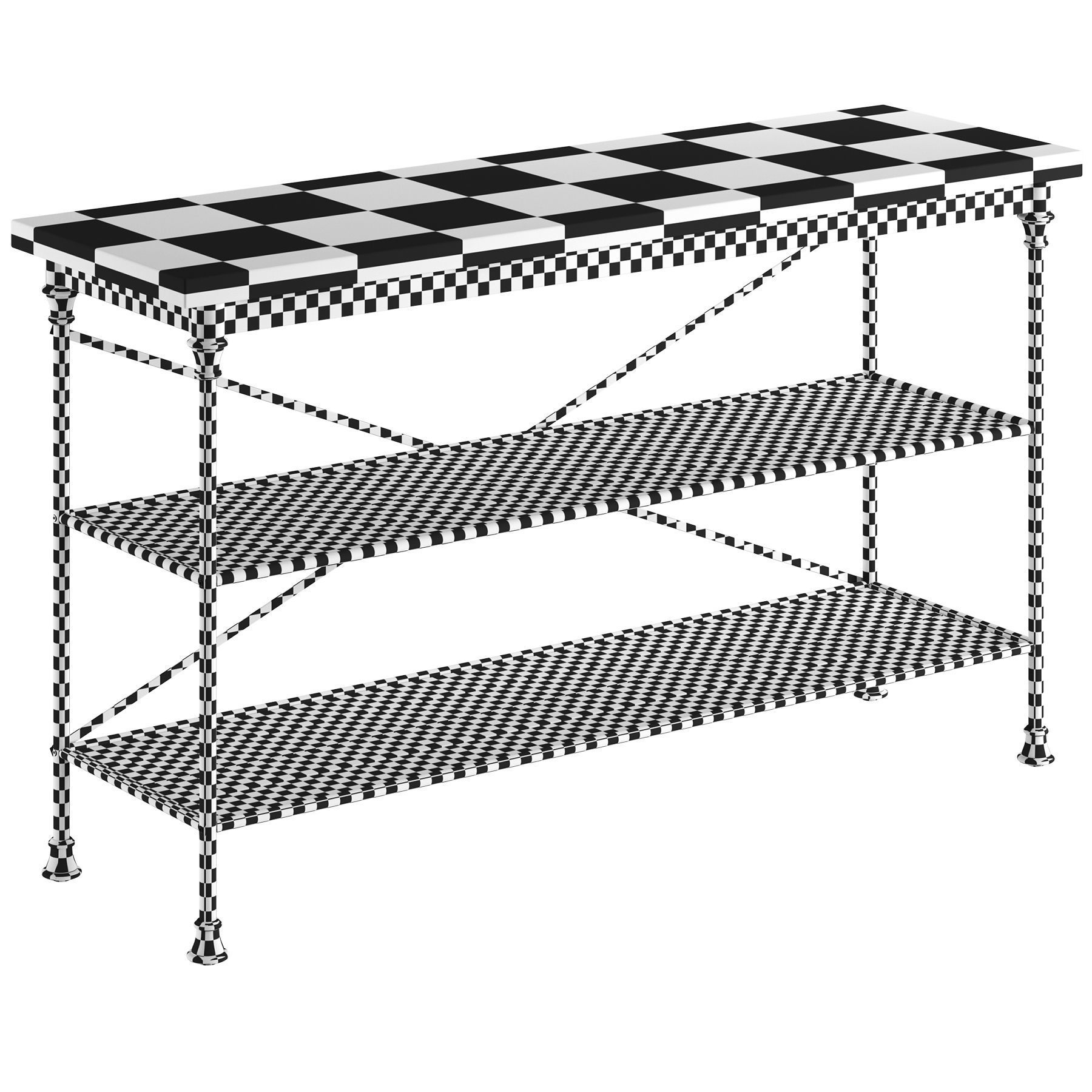 Crate and Barrel French Kitchen Bakers Rack 3D model_8