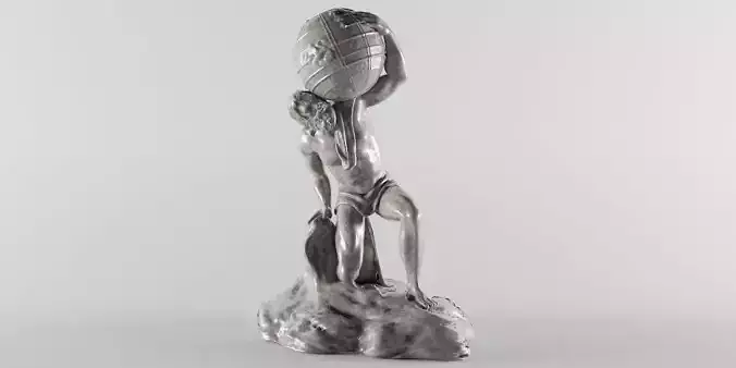 Atlant Atlas Titan Statue