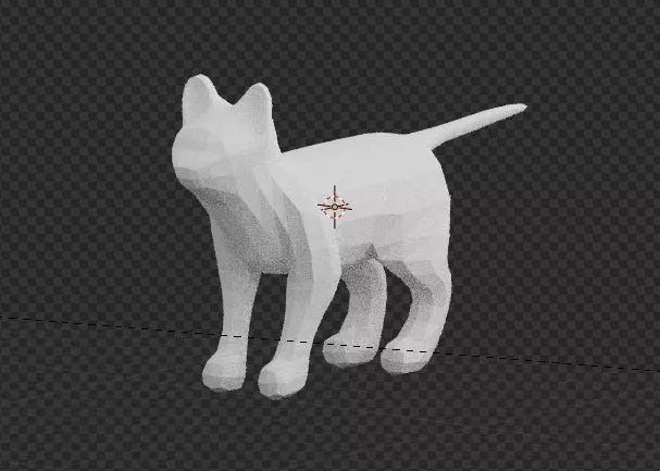 A Low Poly Cartoon Cat 3D model for Children 3D model_0
