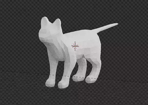 A Low Poly Cartoon Cat 3D model for Children
