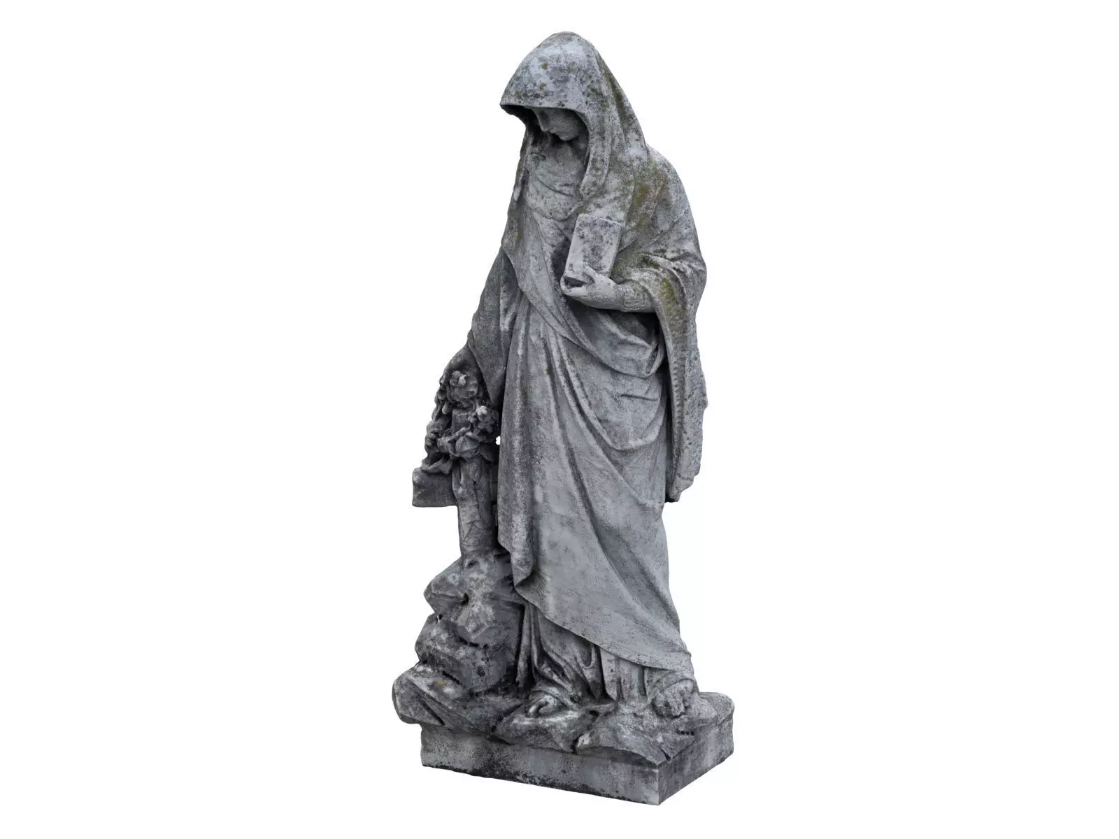 Funeral Sculpture Monument Virgin Mary Low-poly 3D model