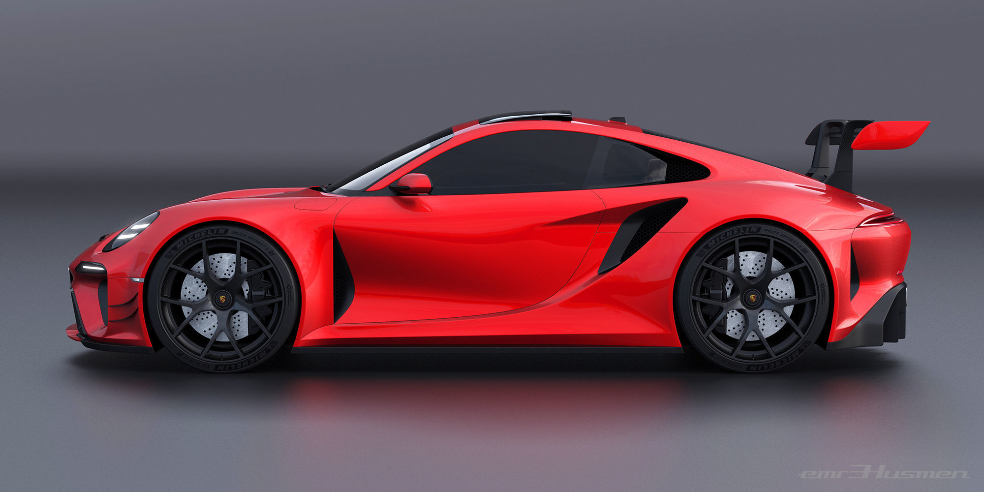 Porsche 911 GTE concept by emrEHusmen 3D model_31