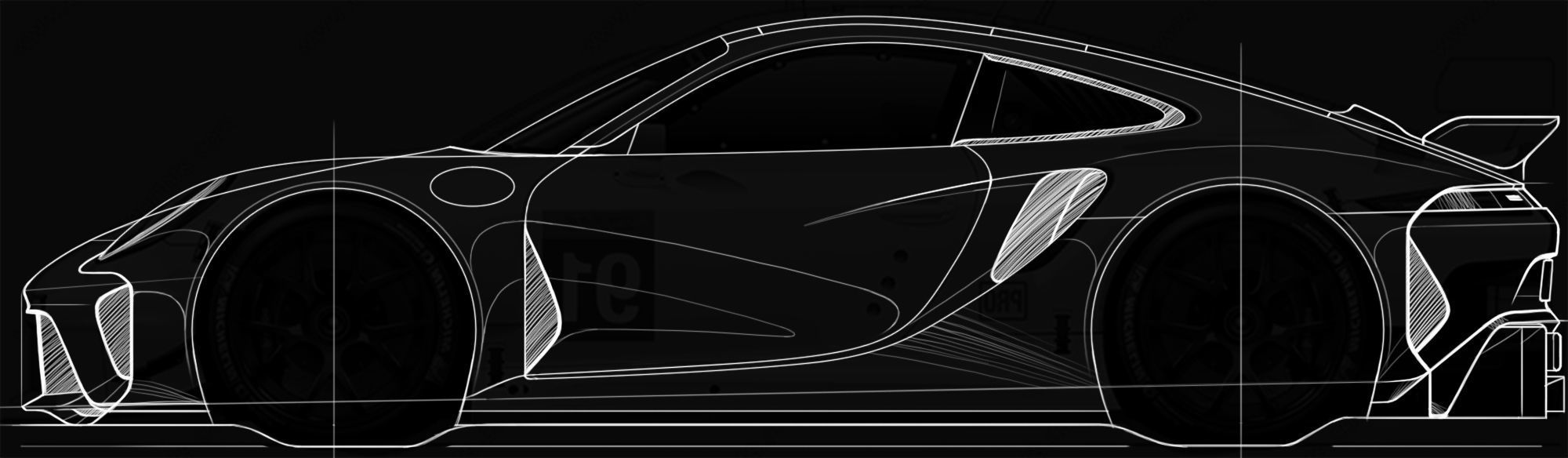 Porsche 911 GTE concept by emrEHusmen 3D model_37