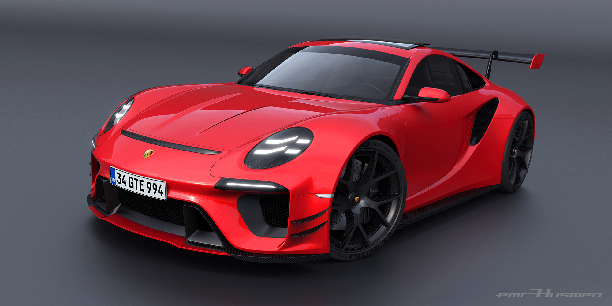 Porsche 911 GTE concept by emrEHusmen 3D model_30