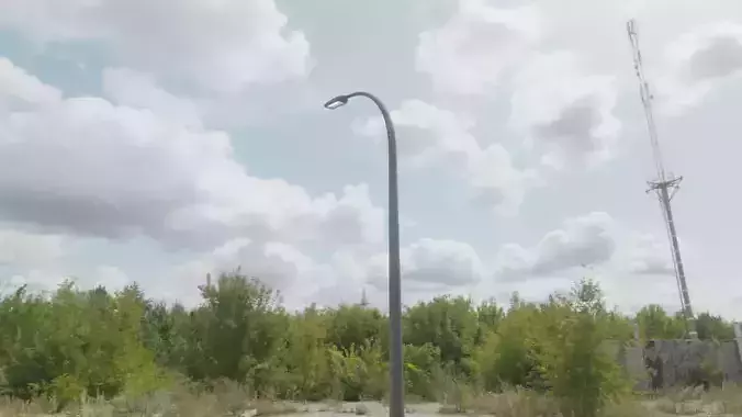 Street Light 11 version 17 10m with pole 1 Low-poly 3D model