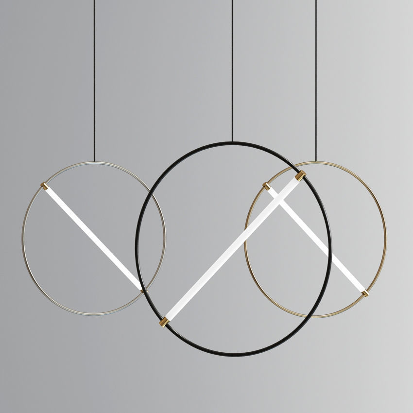 Ceiling Chandelier Pendant Suspension Collection 3D model_2