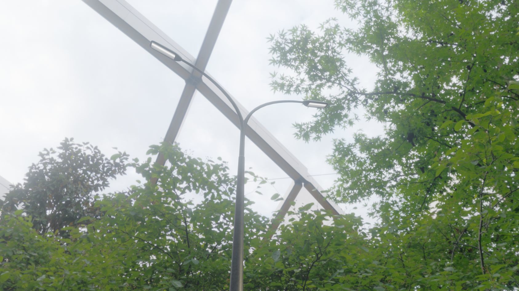 Street Light 11 version 16 10m with pole 4 Low-poly 3D model_6