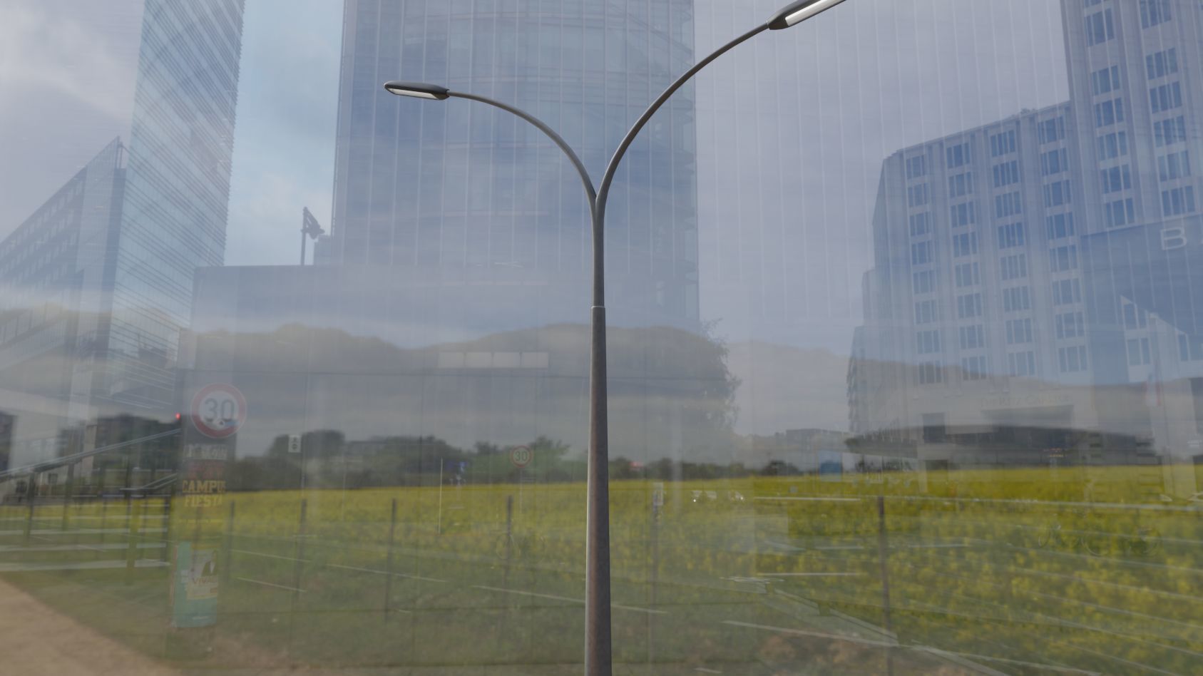 Street Light 11 version 16 10m with pole 4 Low-poly 3D model_89