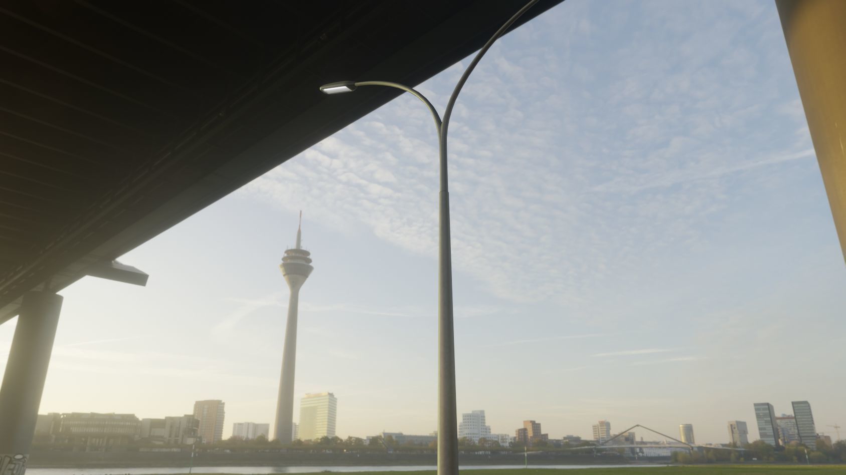 Street Light 11 version 16 10m with pole 4 Low-poly 3D model_57