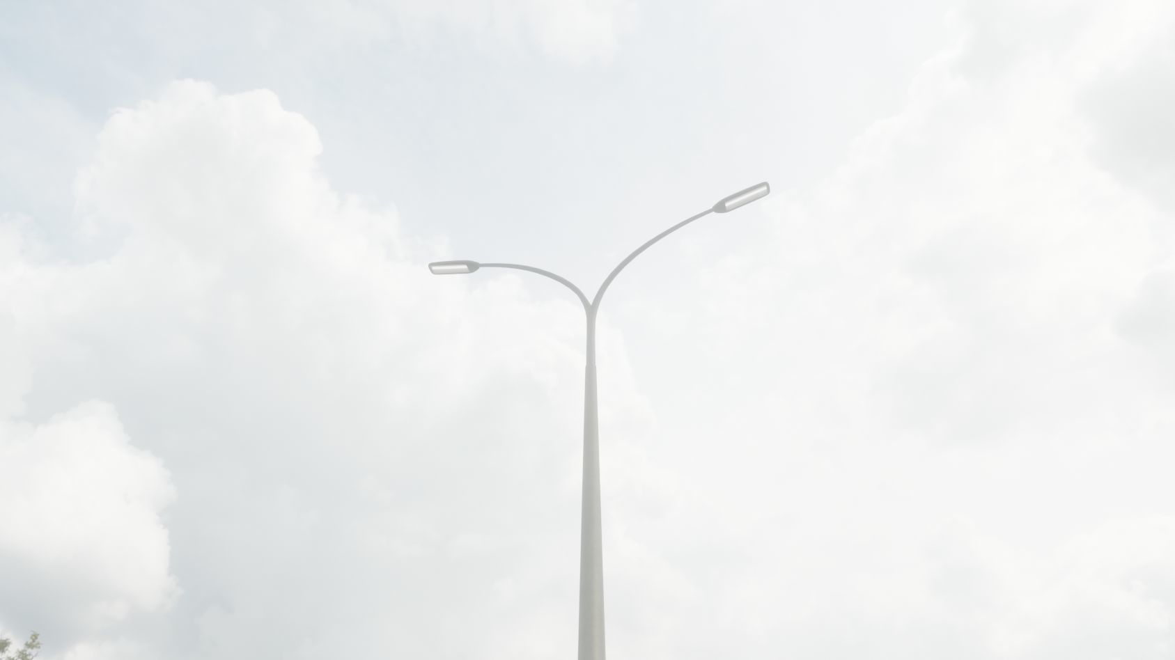 Street Light 11 version 16 10m with pole 4 Low-poly 3D model_71