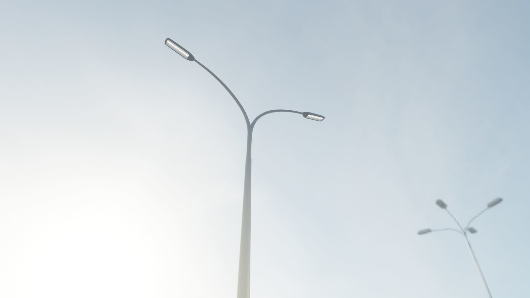 Street Light 11 version 16 10m with pole 4 Low-poly 3D model_5