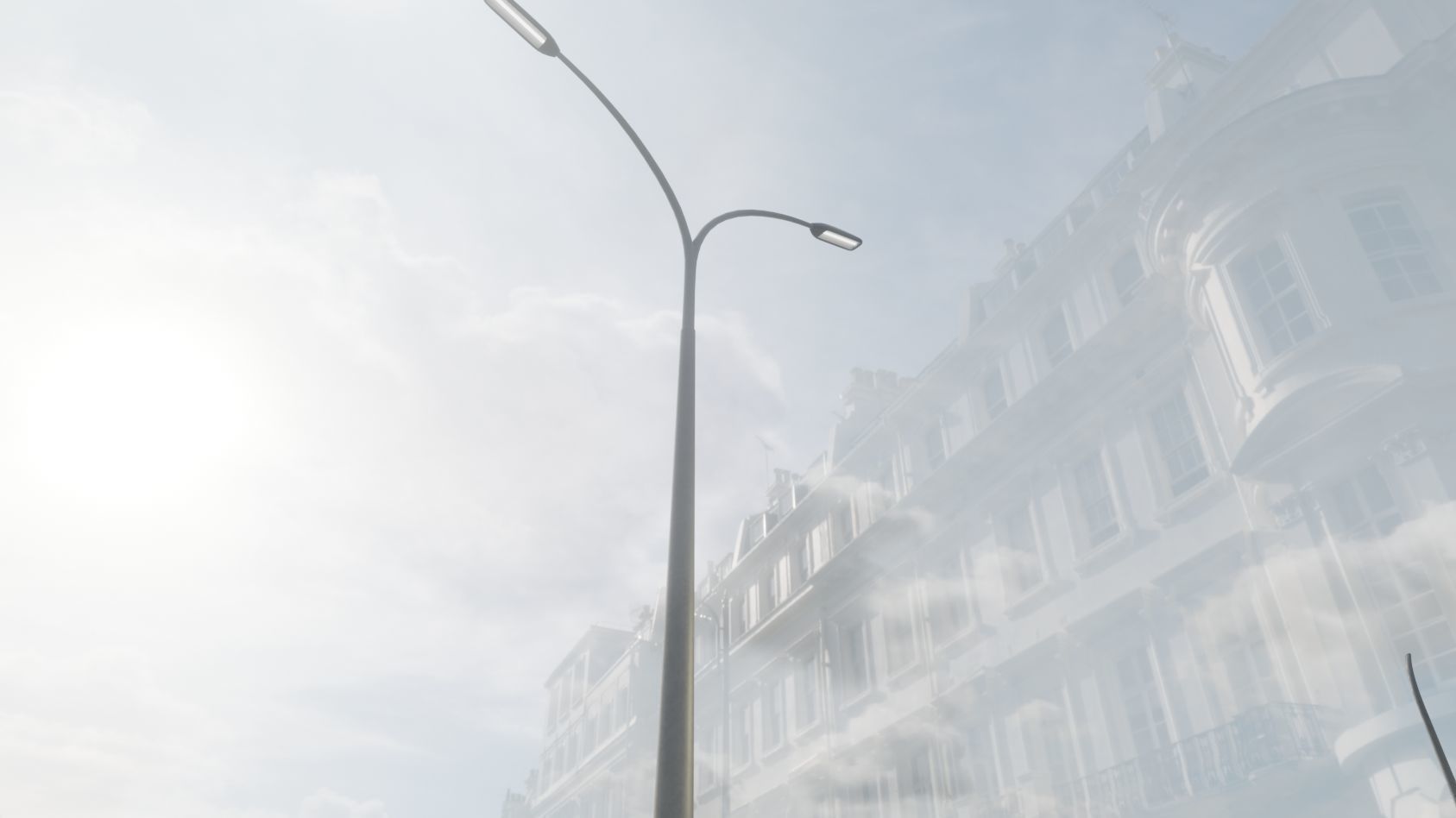 Street Light 11 version 16 10m with pole 4 Low-poly 3D model_4