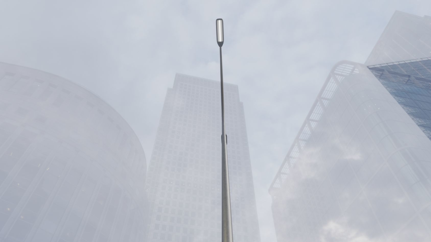 Street Light 11 version 16 10m with pole 4 Low-poly 3D model_14