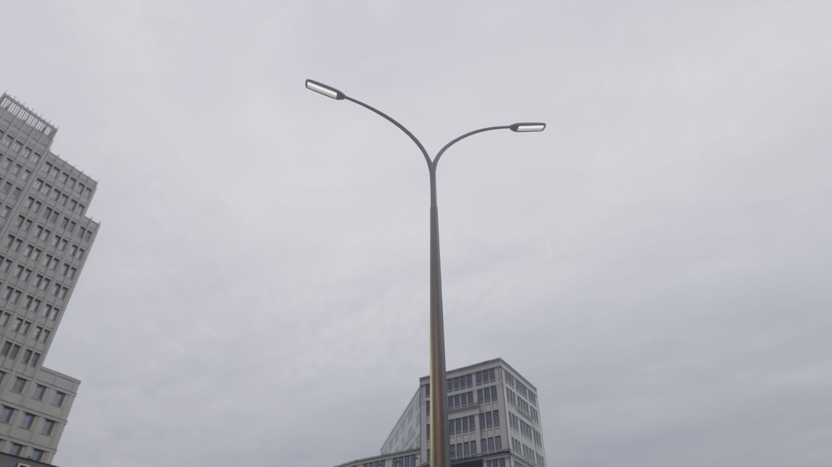 Street Light 11 version 16 10m with pole 4 Low-poly 3D model_21