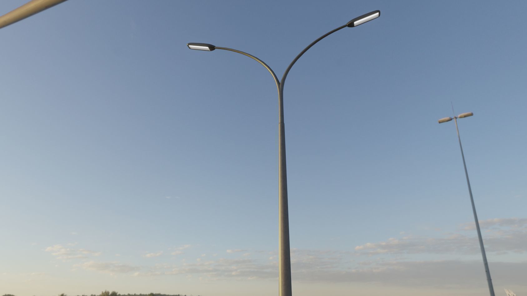 Street Light 11 version 16 10m with pole 4 Low-poly 3D model_55