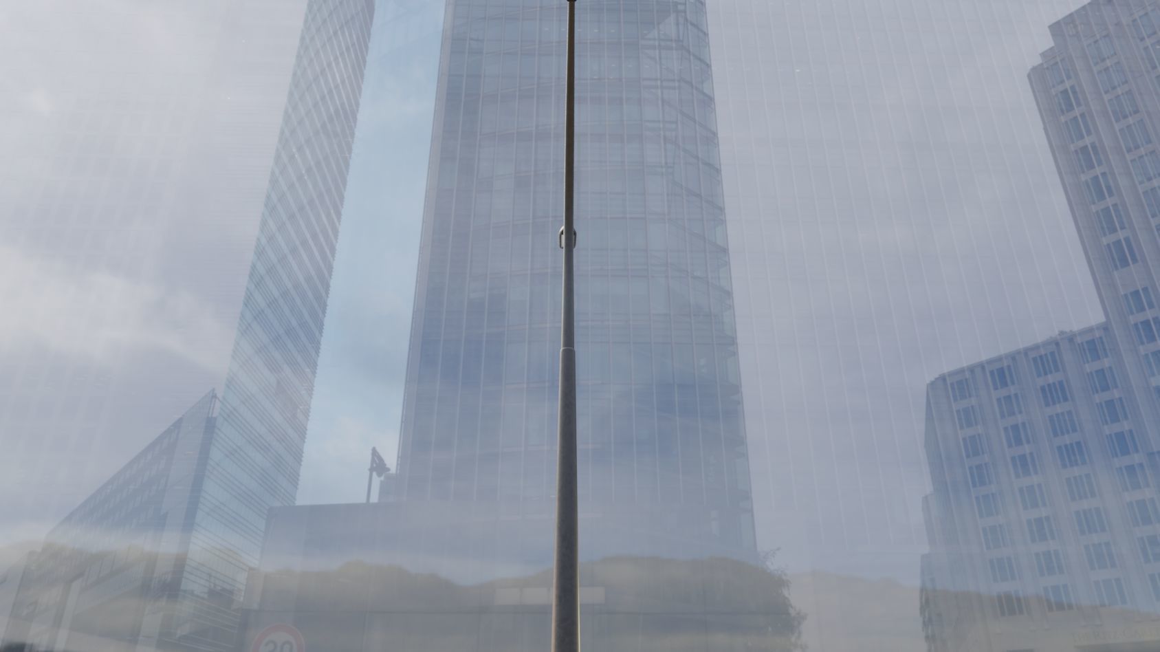 Street Light 11 version 16 10m with pole 4 Low-poly 3D model_29