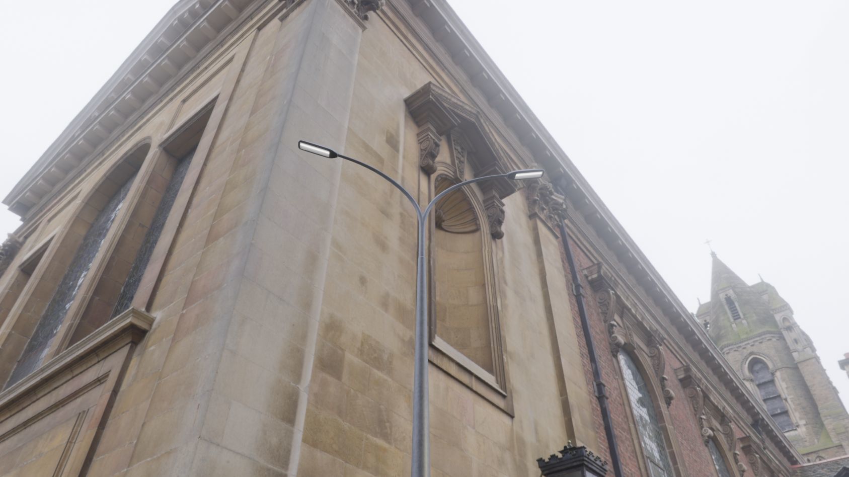 Street Light 11 version 16 10m with pole 4 Low-poly 3D model_69