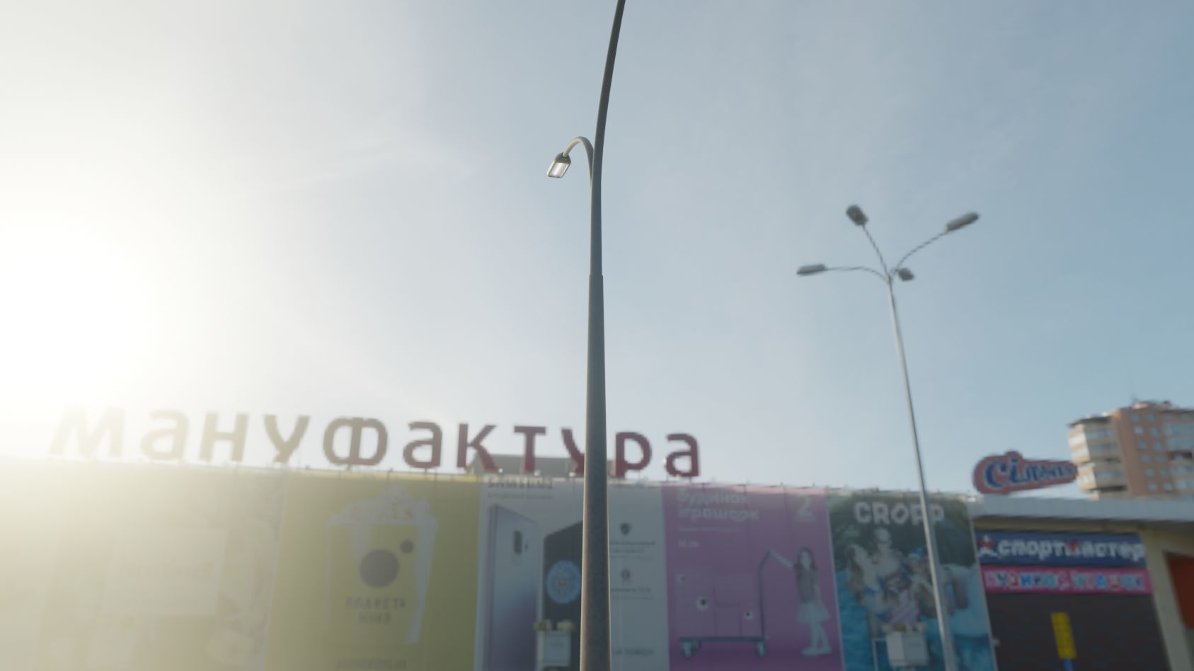 Street Light 11 version 16 10m with pole 4 Low-poly 3D model_61