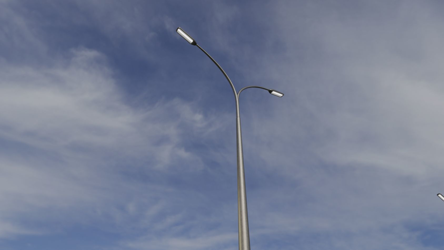 Street Light 11 version 16 10m with pole 4 Low-poly 3D model_19