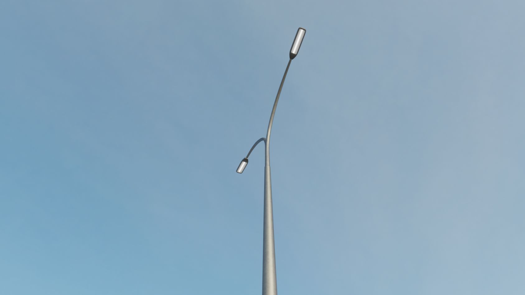 Street Light 11 version 16 10m with pole 4 Low-poly 3D model_76