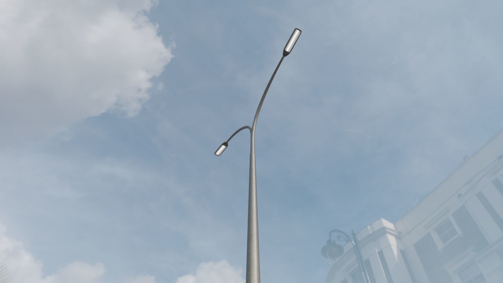 Street Light 11 version 16 10m with pole 4 Low-poly 3D model_75