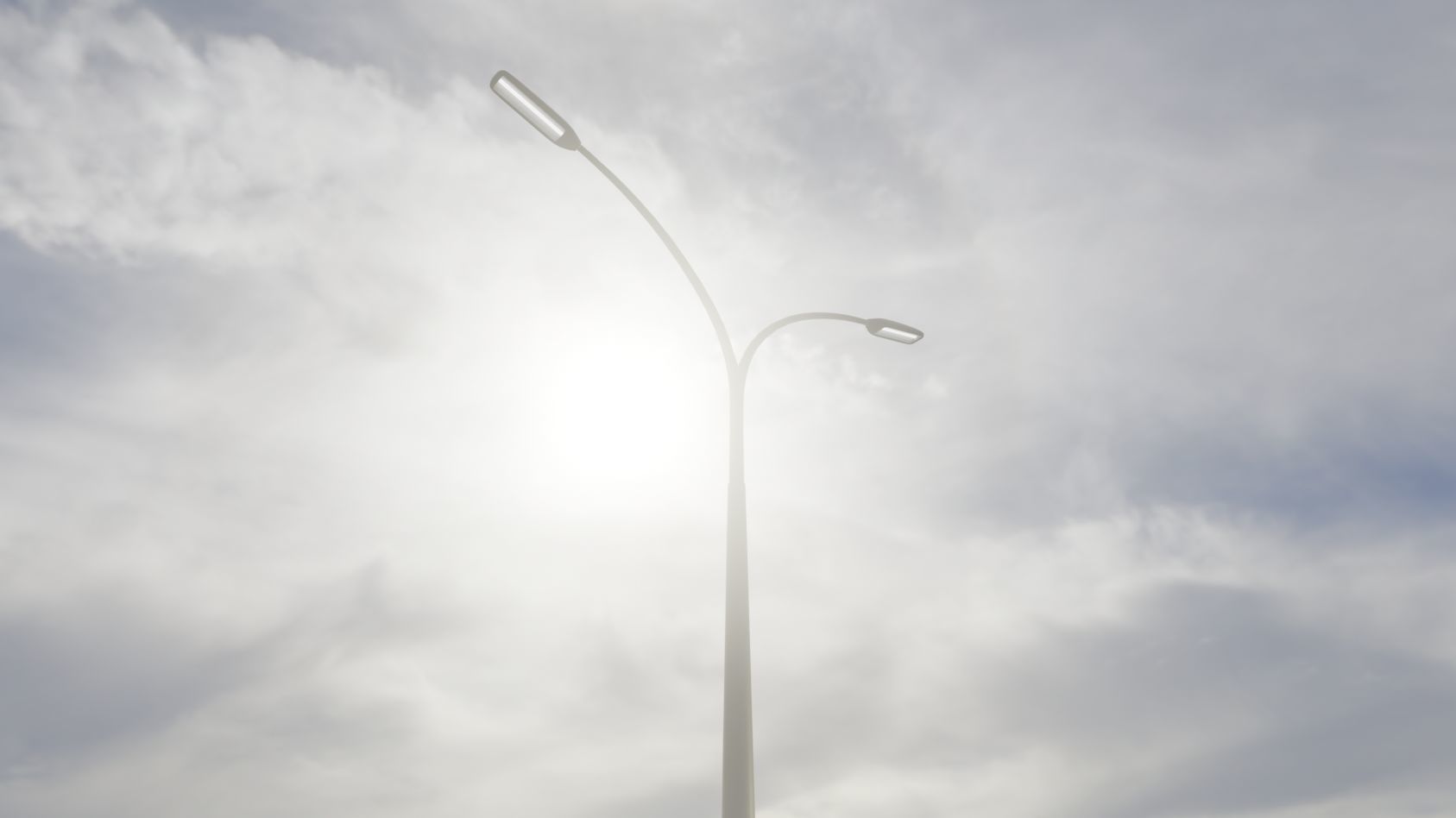 Street Light 11 version 16 10m with pole 4 Low-poly 3D model_34