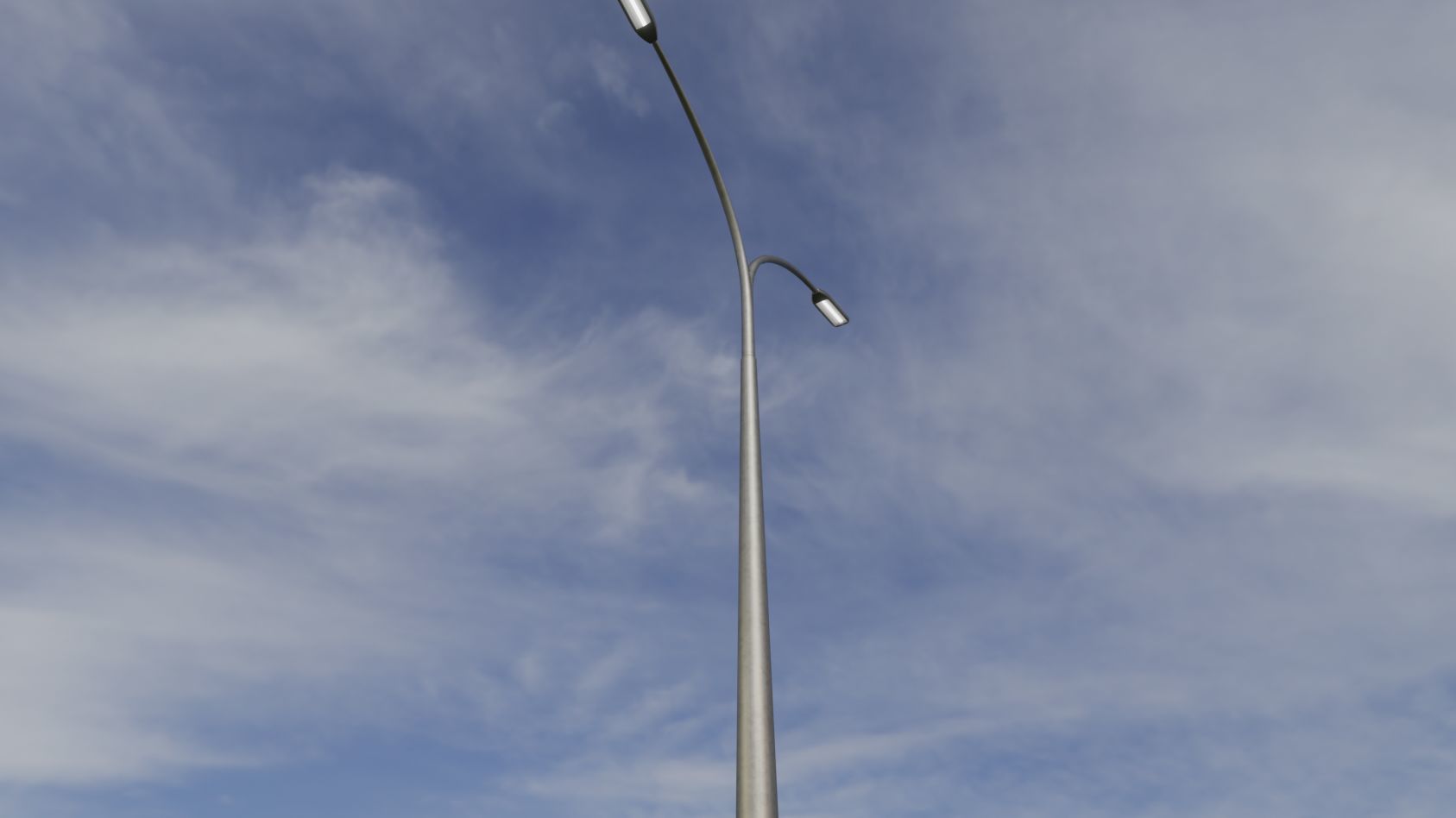 Street Light 11 version 16 10m with pole 4 Low-poly 3D model_49