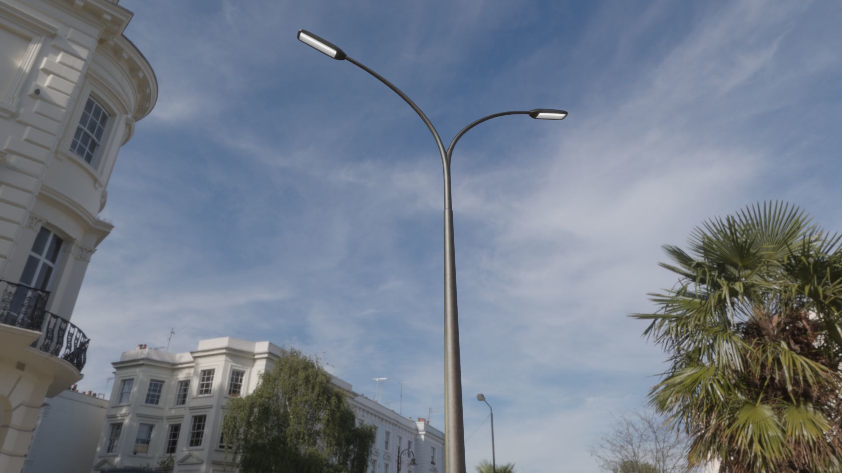 Street Light 11 version 16 10m with pole 4 Low-poly 3D model_52