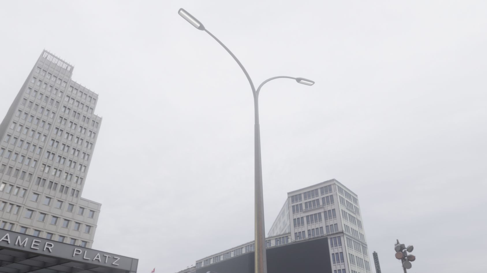 Street Light 11 version 16 10m with pole 4 Low-poly 3D model_51