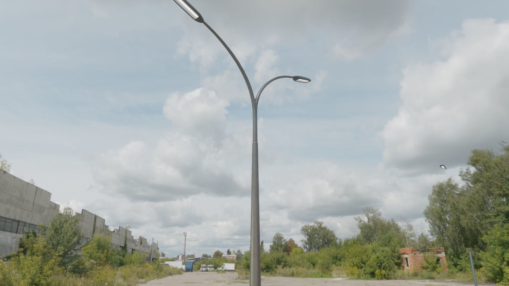 Street Light 11 version 16 10m with pole 4 Low-poly 3D model_83
