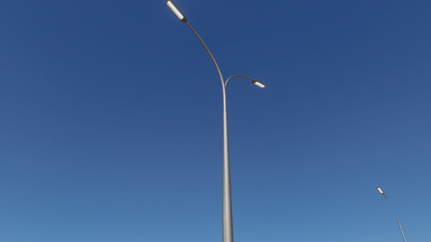 Street Light 11 version 16 10m with pole 4 Low-poly 3D model_50
